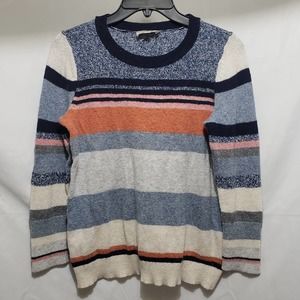 Long Sleeve Striped Pullover Sweater (M)
